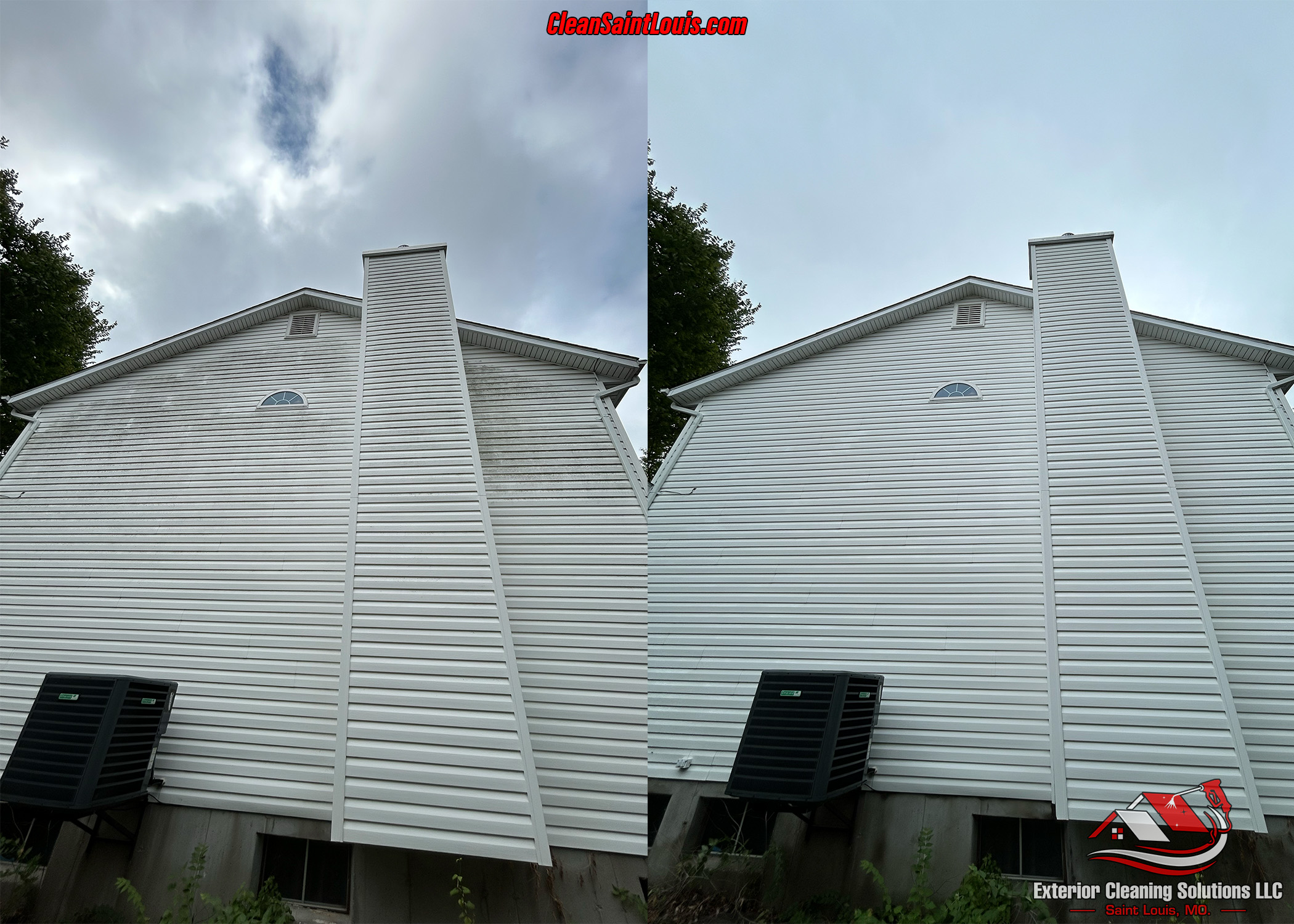 Vinyl Siding Safely Soft Washed In St. Peters, Mo.